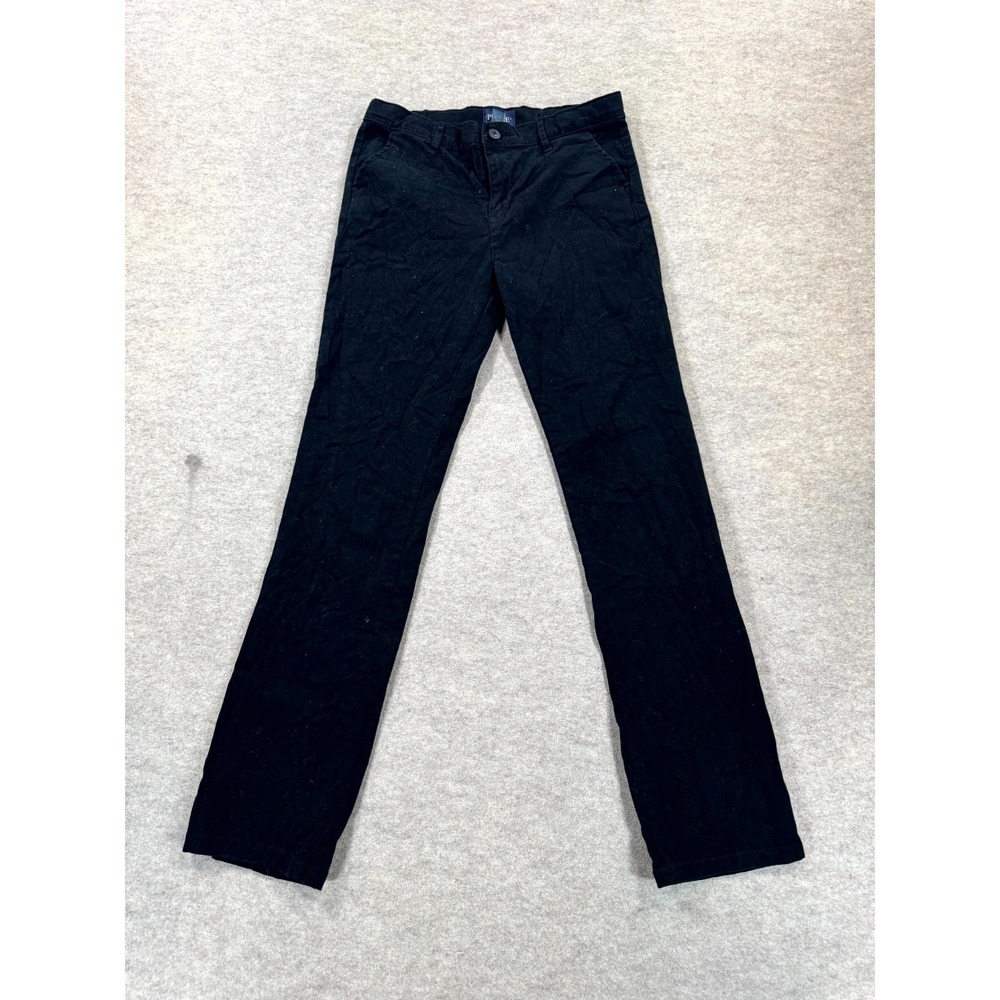 The Children's Place Pants Womens 14 Black Cotton Stretch Straight Leg Casual